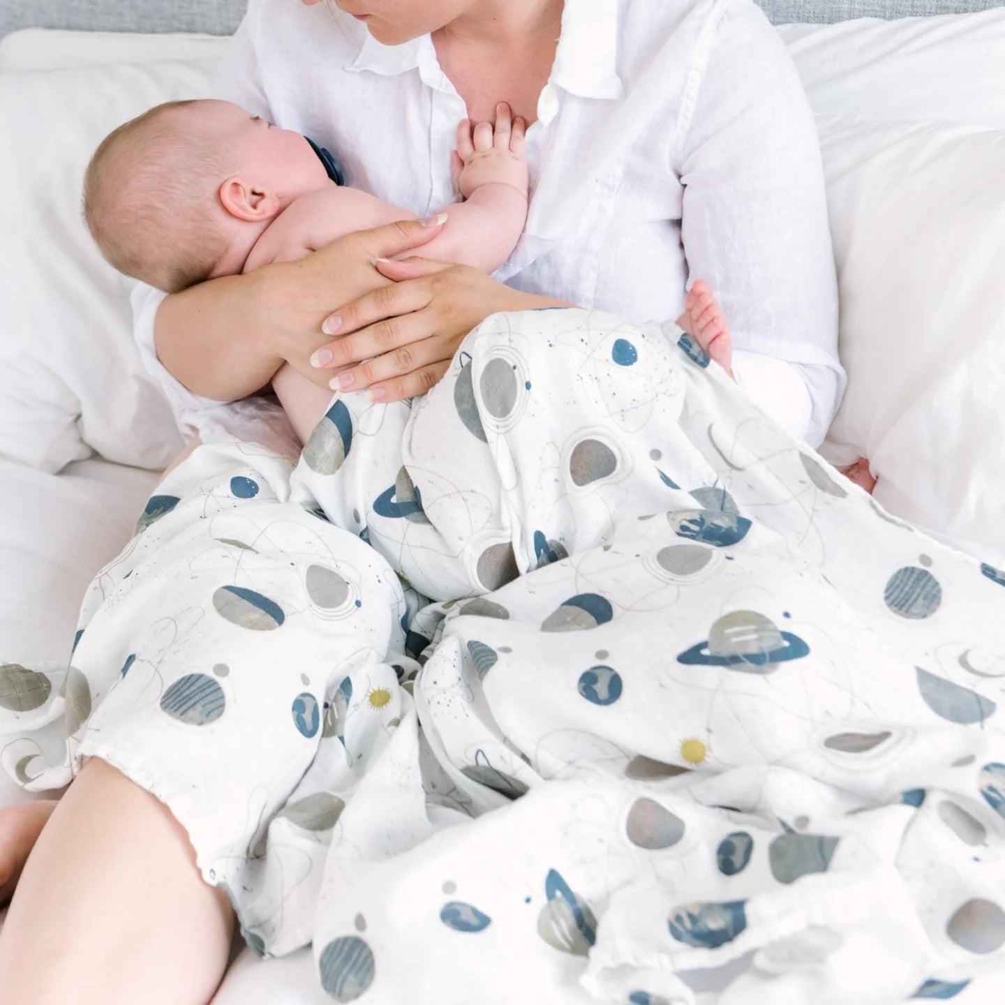 [Moon Test] - Theo Bamboo Muslin Swaddle - Space by Dolly Lana