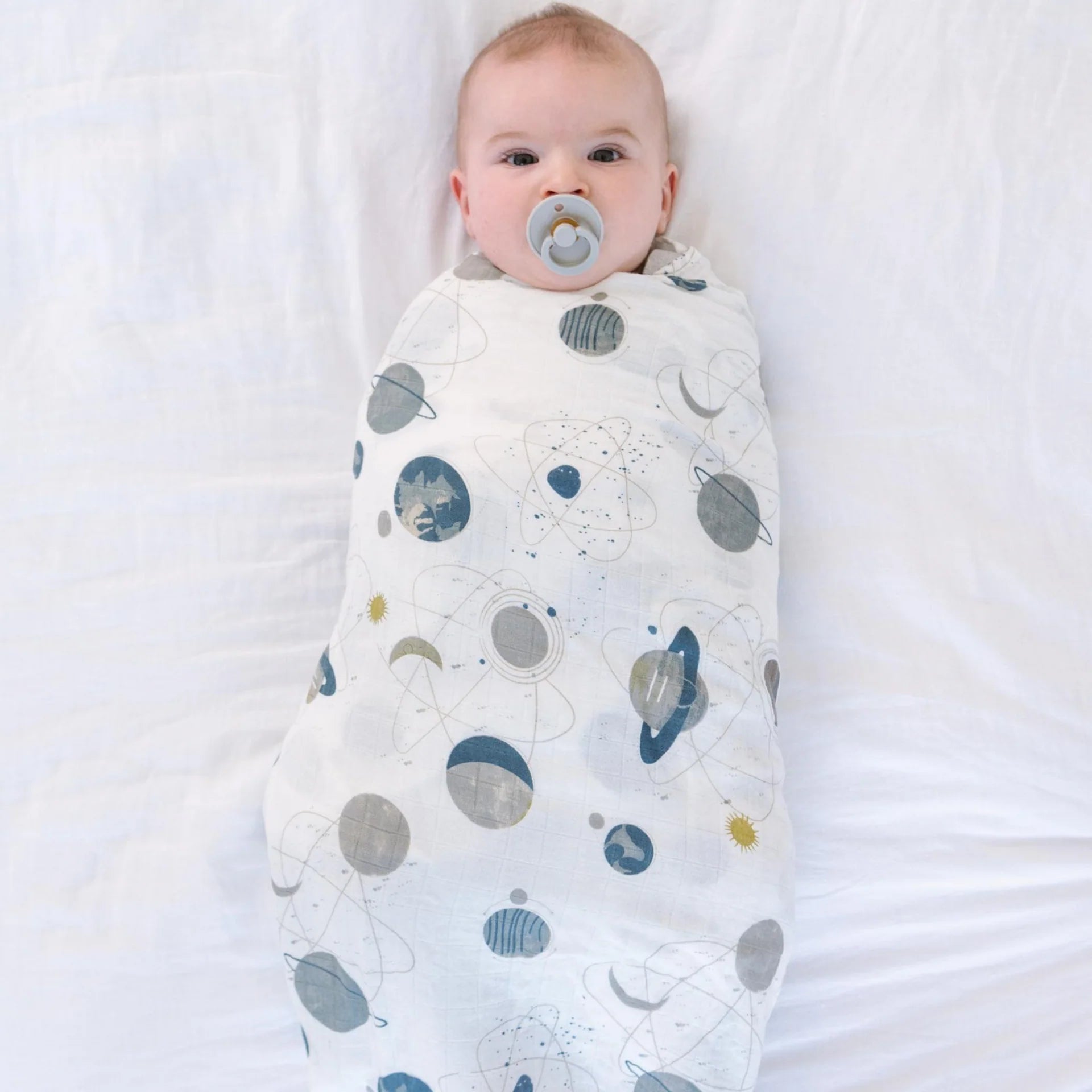[Moon Test] - Theo Bamboo Muslin Swaddle - Space by Dolly Lana