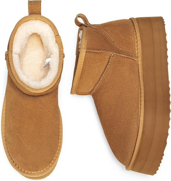 [Moon Test] - Theo Women's Classic Mini Dupe Ugg Boots - (Platform)