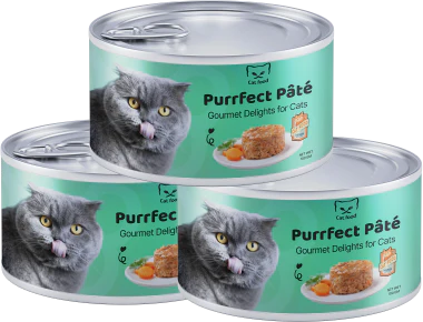 Pack of 3 Purrfect Pâté for cats